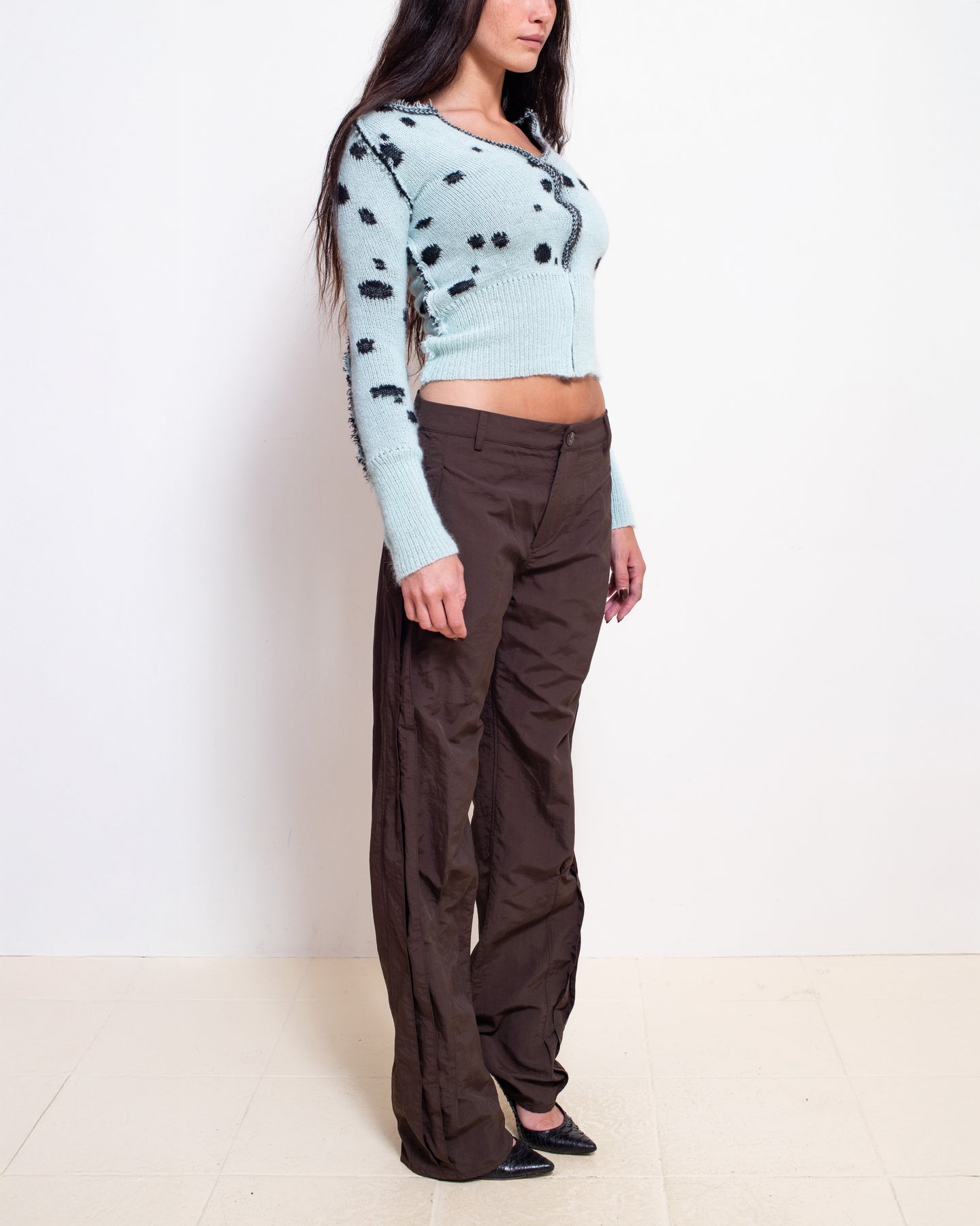 Unhinged Pleated Pants in Brown